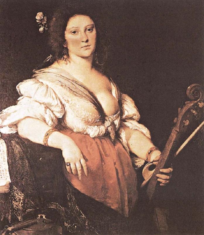 Bernardo Strozzi Bernardo Strozzi, Joueuse de viole de gamb Norge oil painting art